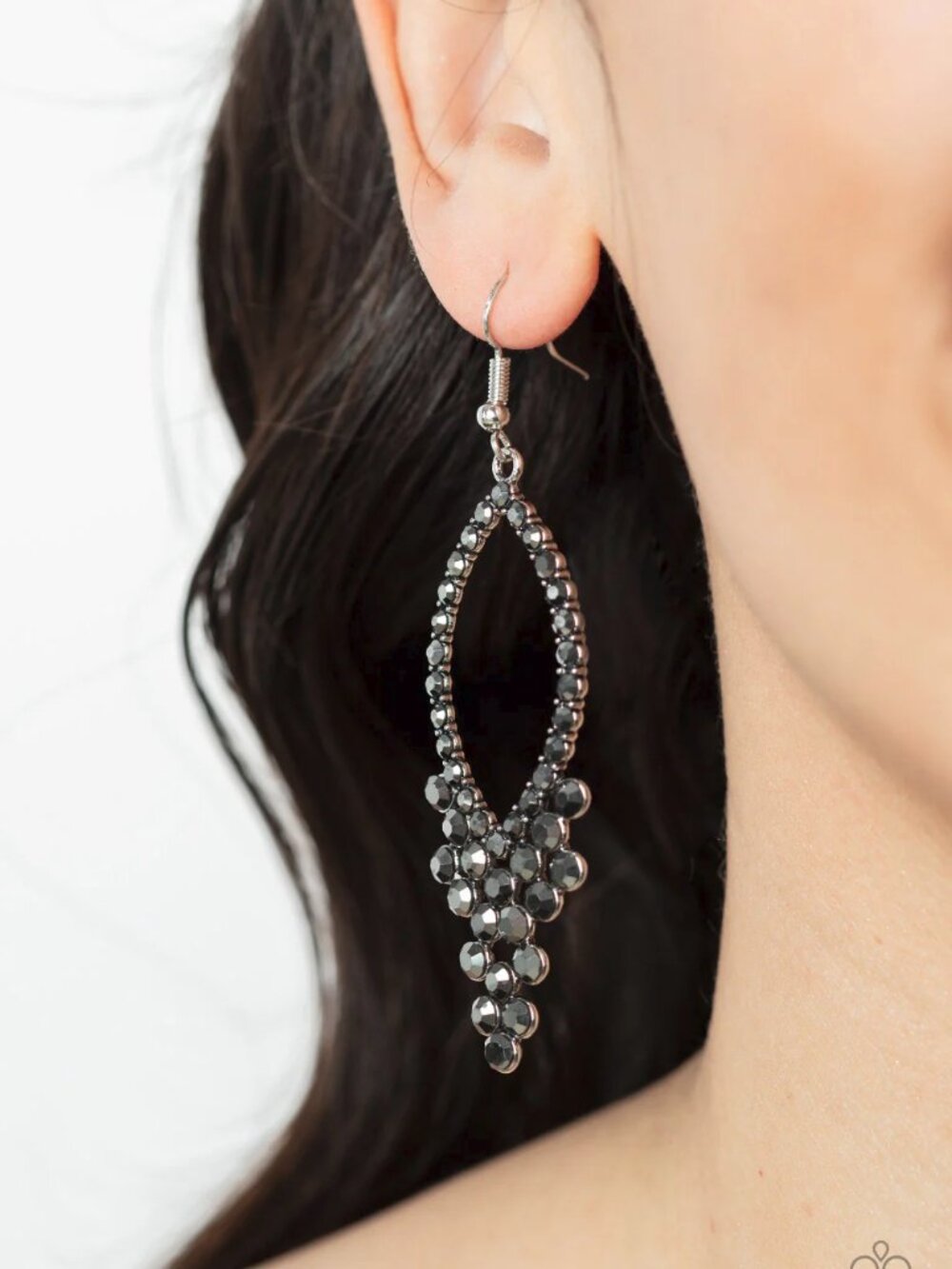 Paparazzi Jewelry - GLOWING off the Deep End - Silver Earrings - Vintage